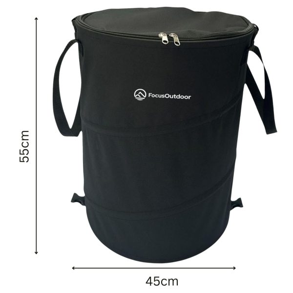 FocusOutdoor® Pop-Up Folding Garbage Bin with Lid - Image 9