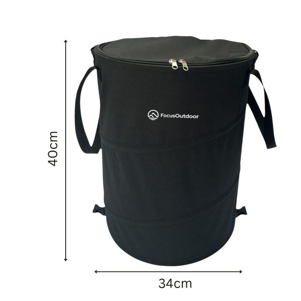 FocusOutdoor® Pop-Up Folding Garbage Bin with Lid - Image 11
