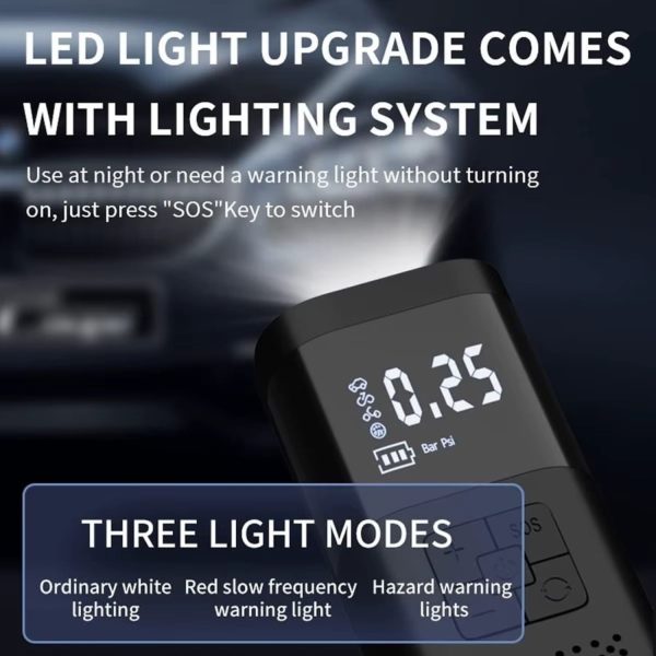 FocusOutdoor® Rechargeable Tyre Inflator with Digital Display - Image 7