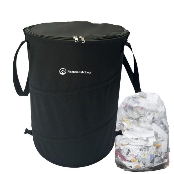 FocusOutdoor® Pop-Up Folding Garbage Bin with Lid - Image 10