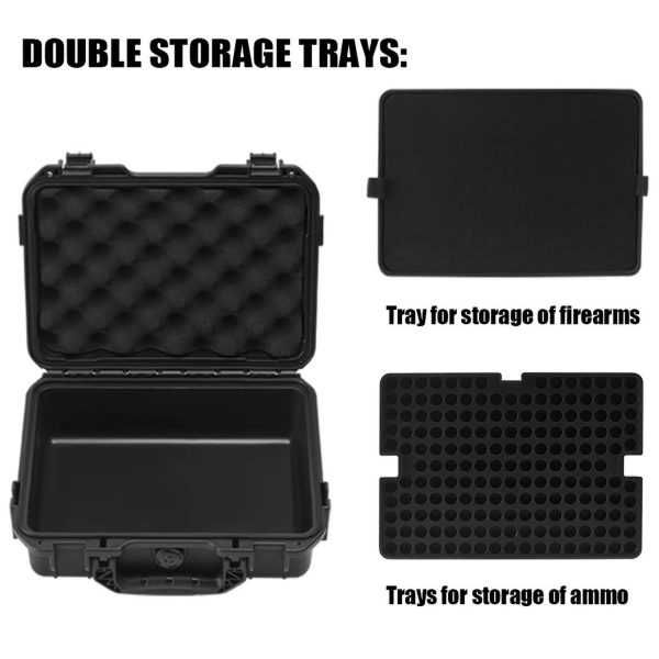 FocusOutdoor® Lockable Hard Shell Pistol & Ammo Storage Case - Image 9