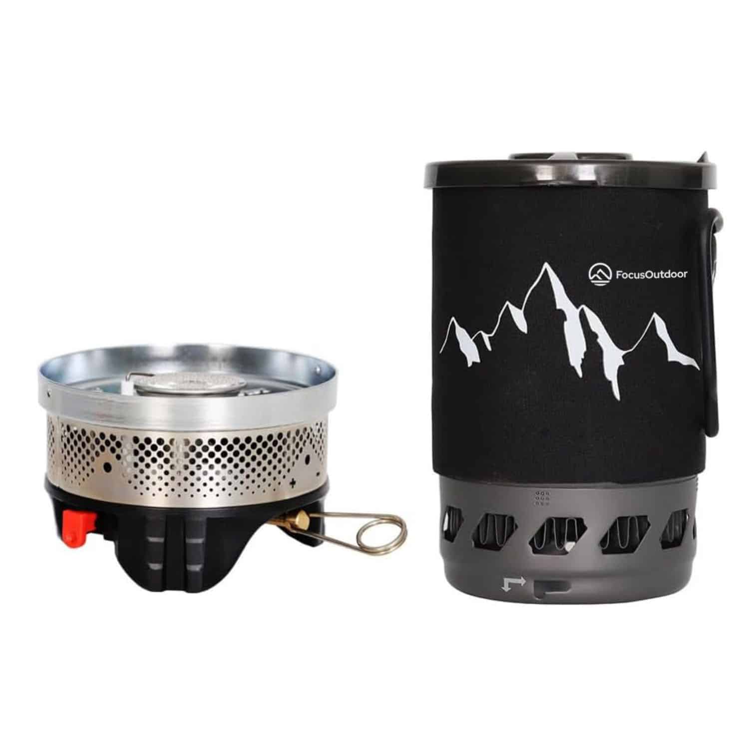 FocusOutdoor® Jet Flame Camping Stove with 1L Pot & Bowl Set - Image 5