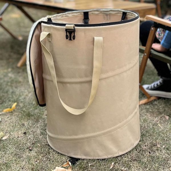 FocusOutdoor® Pop-Up Folding Garbage Bin with Lid - Image 3
