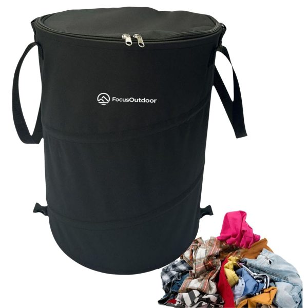 FocusOutdoor® Pop-Up Folding Garbage Bin with Lid - Image 4