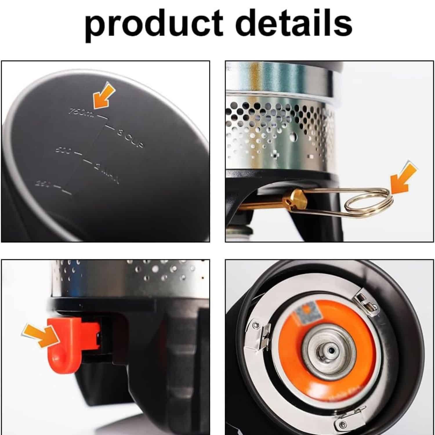 FocusOutdoor® Jet Flame Camping Stove with 1L Pot & Bowl Set - Image 6
