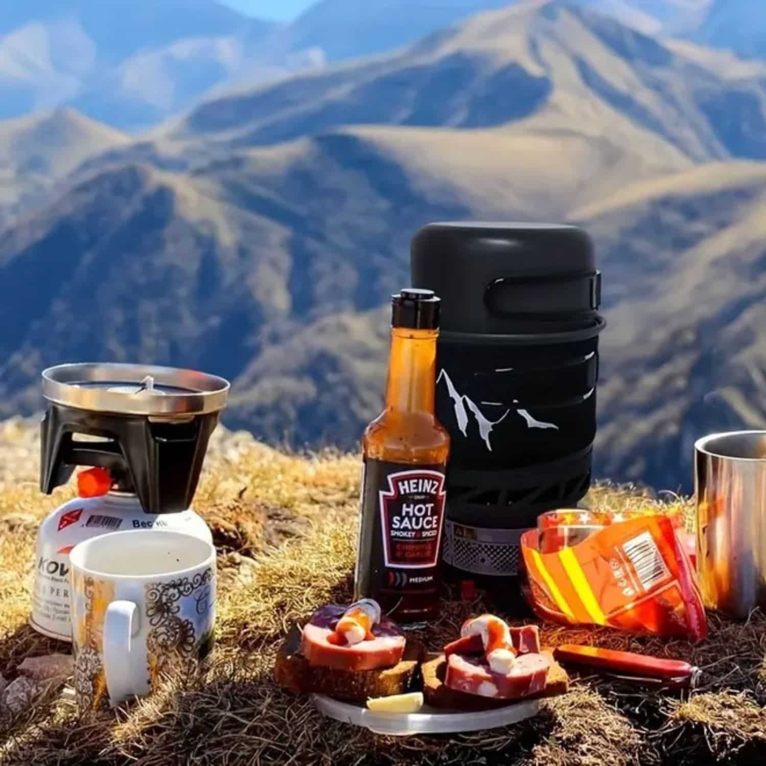 FocusOutdoor® Jet Flame Camping Stove with 1L Pot & Bowl Set - Image 7