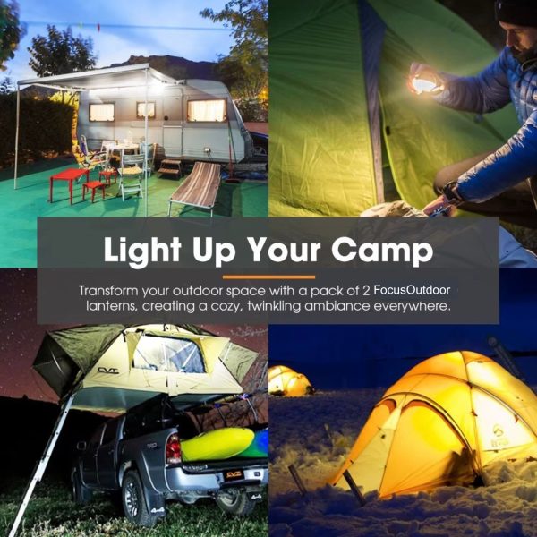 FocusOutdoor® Portable Rechargeable Tent Light with Dual Modes - Image 5