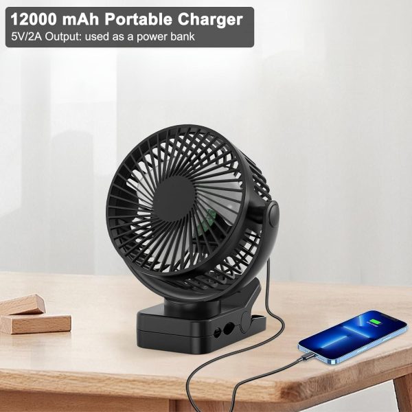 FocusOutdoor® Rechargeable Portable Fan with Remote & LED Light - Image 6
