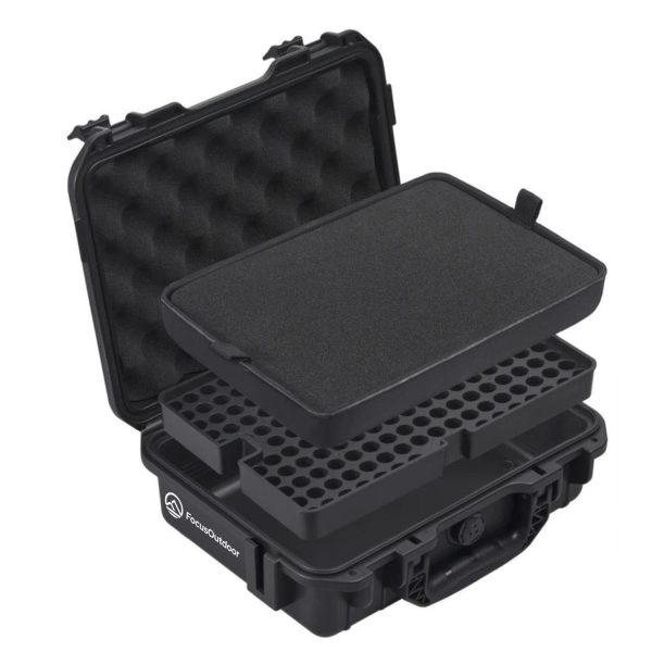 FocusOutdoor® Lockable Hard Shell Pistol & Ammo Storage Case