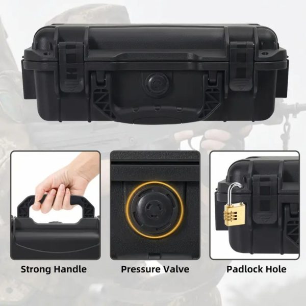 FocusOutdoor® Lockable Hard Shell Pistol & Ammo Storage Case - Image 3