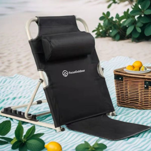 FocusOutdoor® Adjustable Foldable Beach Chair with Backrest - Image 5