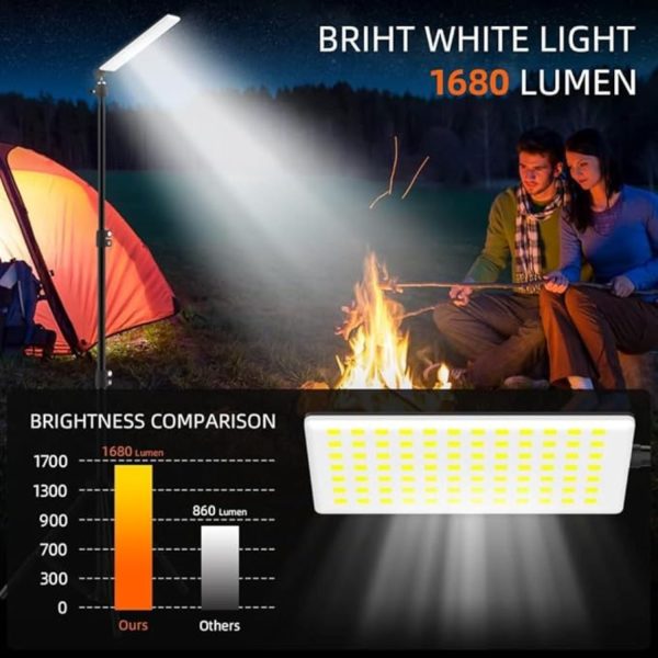 FocusOutdoor® Portable 1.8m Telescopic Tripod Light for Camping - Image 9