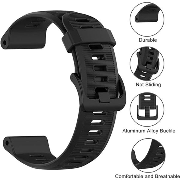 FocusFit® 22mm Silicone Strap for Garmin Forerunner & Fenix - Image 5
