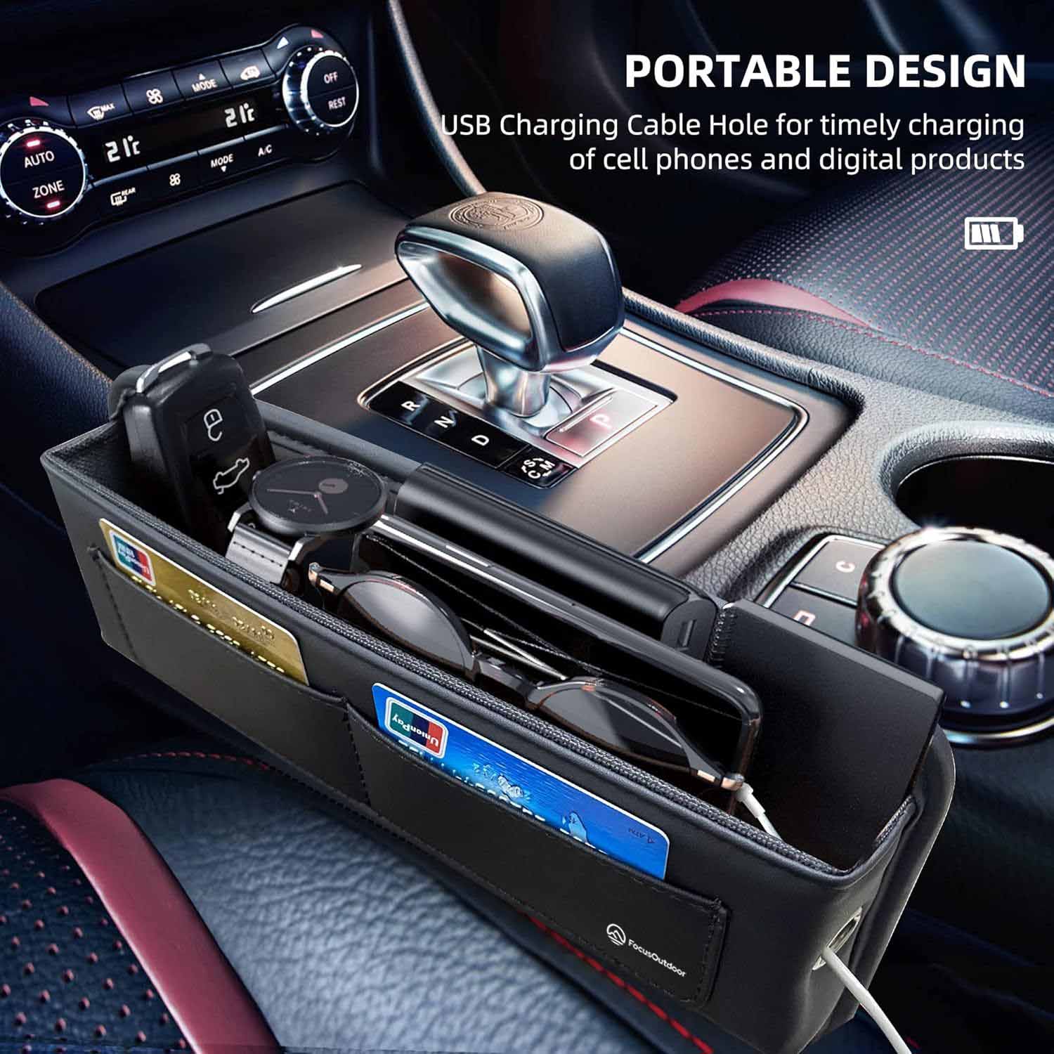 FocusOutdoor® Car Seat Side Organiser for Essentials Storage - Image 3
