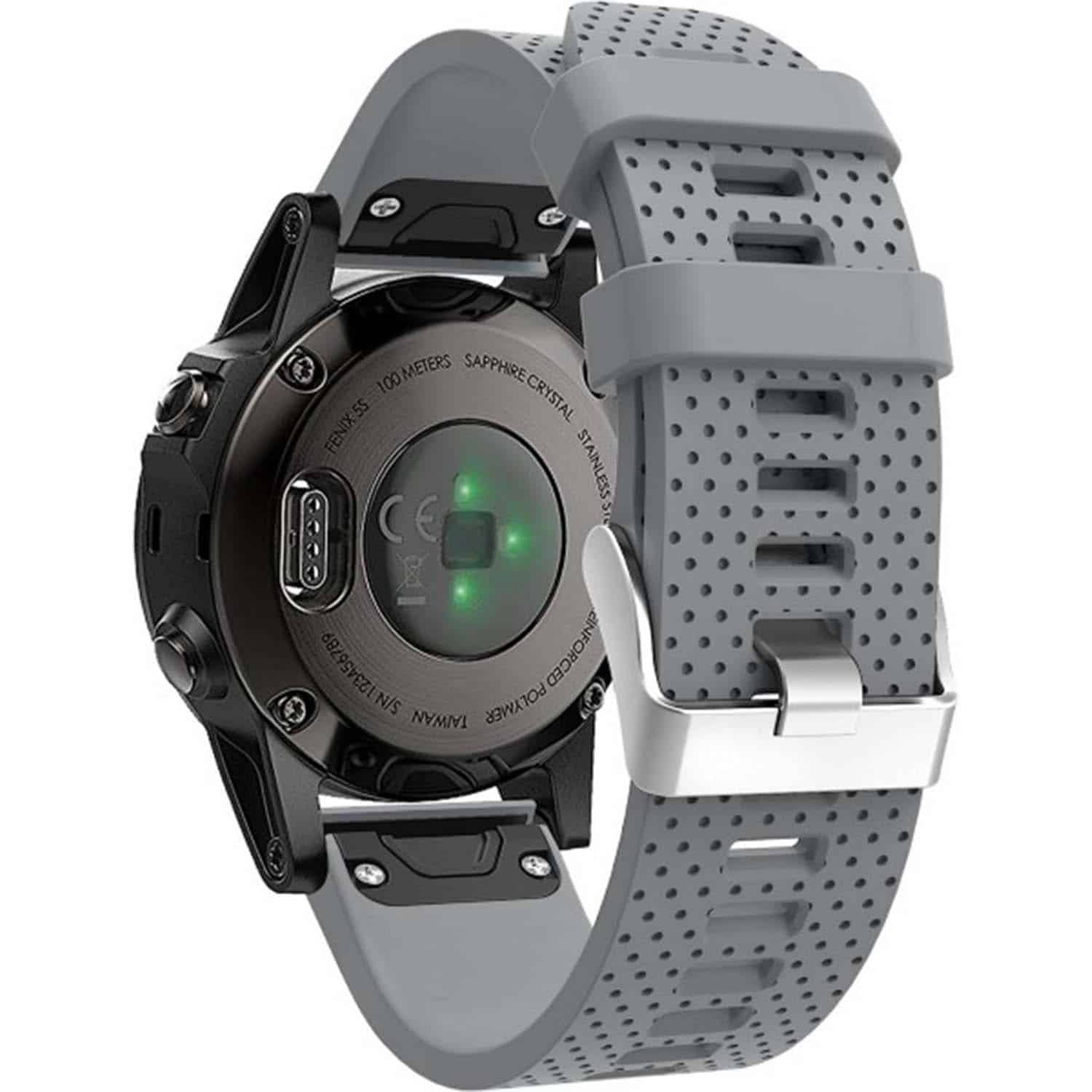 FocusFit® 20mm Silicone Strap for Garmin® Fenix 6S/5S - Image 6