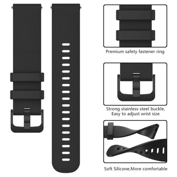 FocusFit® 22 mm Silicone Strap for Garmin Vivoactive 4/Venu 2 - Image 3