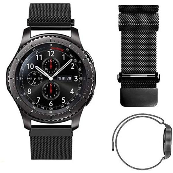 FocusFit® 22mm Mesh Stainless Steel Strap for Samsung Gear S3 - Image 6