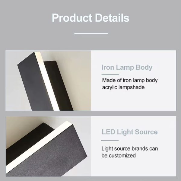 FocusLights® Modern Minimalist 1.2m 26W Warm White Wall Light - Image 8
