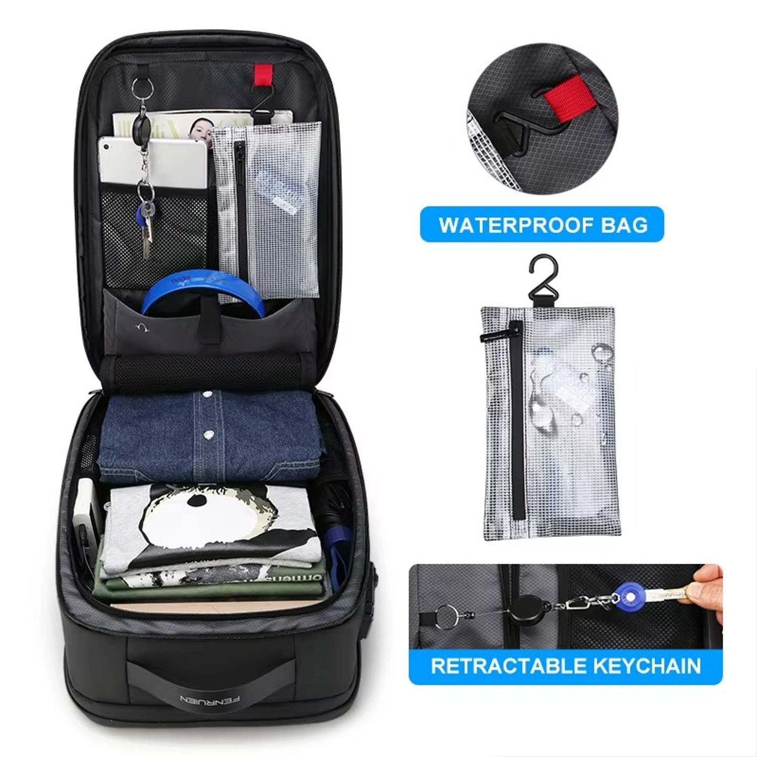Myso® Hard Shell Multifunctional Anti-Theft Laptop Backpack - Image 6