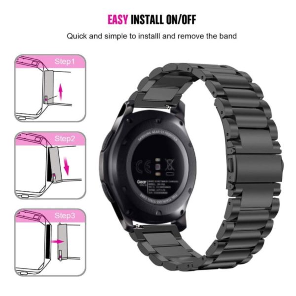 FocusFit® Samsung Gear S3 46mm Galaxy Stainless Steel Strap - Image 5