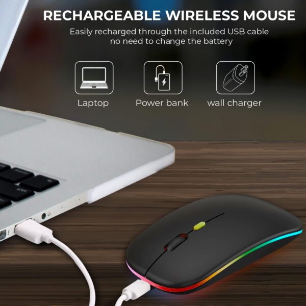 FocusFit® Dual-Mode Wireless LED Mouse – Slim & Rechargeable - Image 6