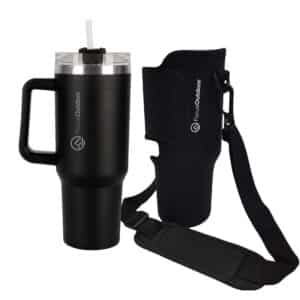 FocusOutdoor 1.2L Stainless-Steel Tumbler Quencher with Straw and Sleeve