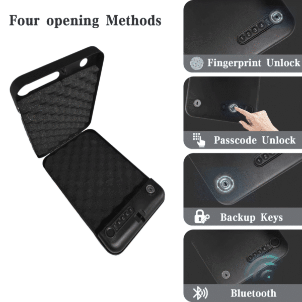 FocusOutdoor® Portable Biometric Steel Car Glove Box Safe – Secure Storage - Image 3