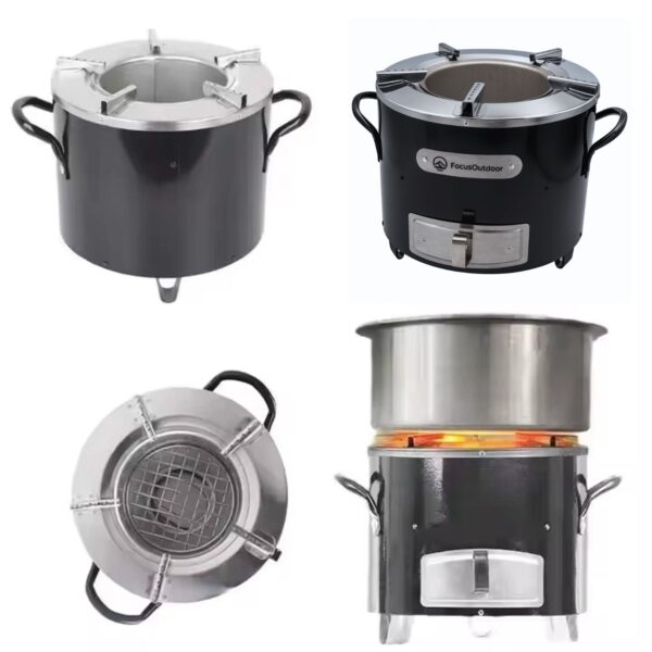 FocusOutdoor® Stainless Steel Portable African Firewood Stove - Image 10