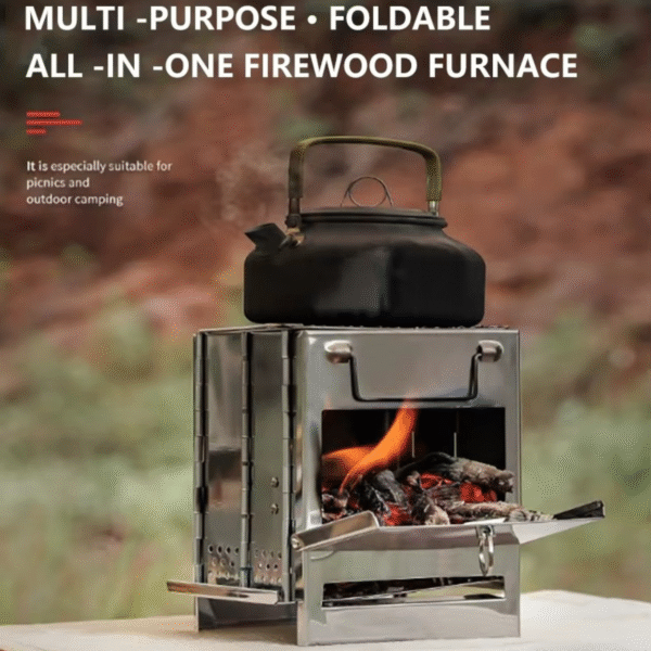 FocusOutdoor® Portable Stainless Steel Folding Camping Stove - Image 5