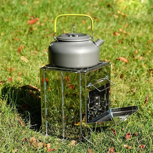 FocusOutdoor® Portable Stainless Steel Folding Camping Stove - Image 3