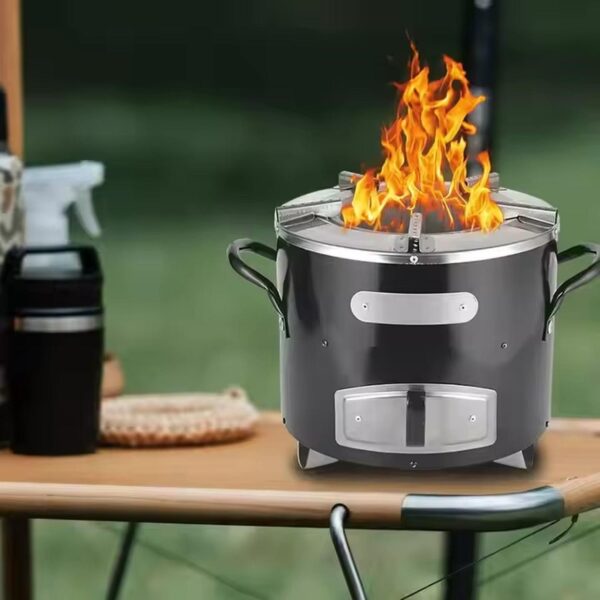 FocusOutdoor® Stainless Steel Portable African Firewood Stove - Image 3