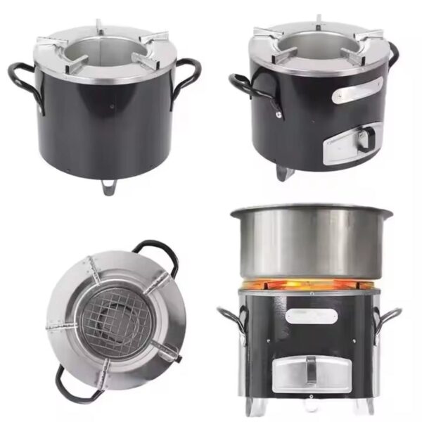 FocusOutdoor® Stainless Steel Portable African Firewood Stove - Image 6