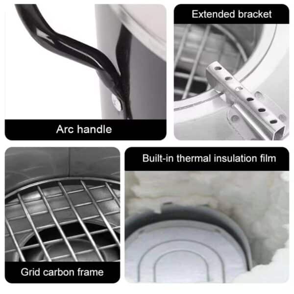 FocusOutdoor® Stainless Steel Portable African Firewood Stove - Image 7