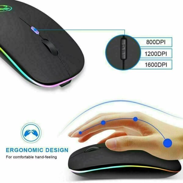FocusFit® Dual-Mode Wireless LED Mouse – Slim & Rechargeable - Image 3