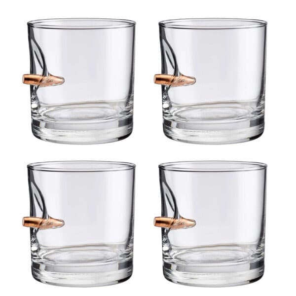 Myso® Handcrafted Glass with Bullet - Set of 4