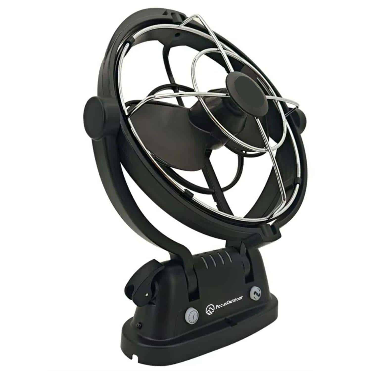 FocusOutdoor® 12V 360 Degree Omnidirectional 3 Speed Caravan Fan & Remote