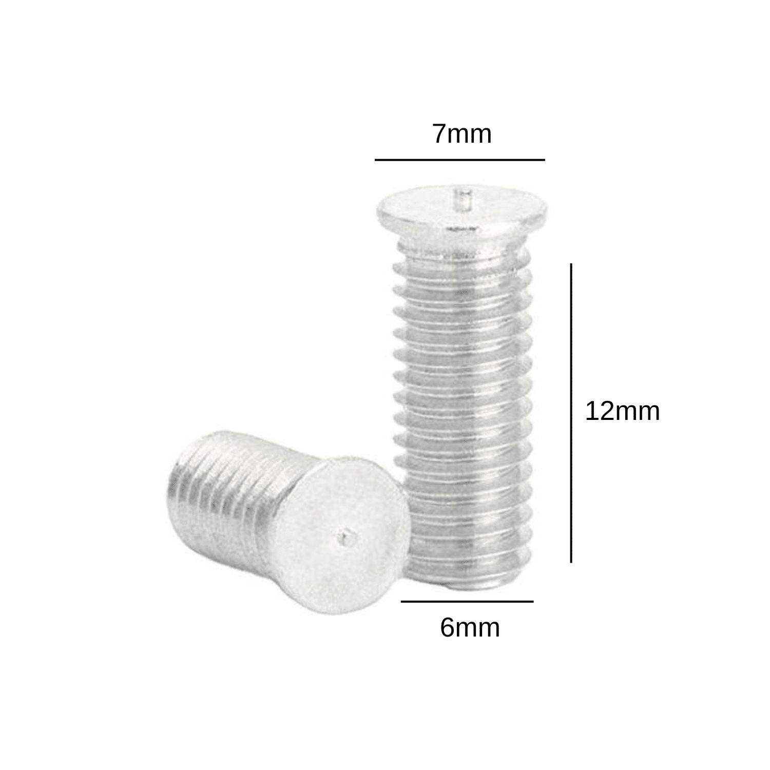 Aluminium M6 Rivet Nut Weld Stud Screw (50 Pack) - Image 5