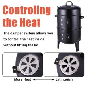 Alternative view of FocusOutdoor® 3-in-1 Portable Charcoal Braai & Smoker