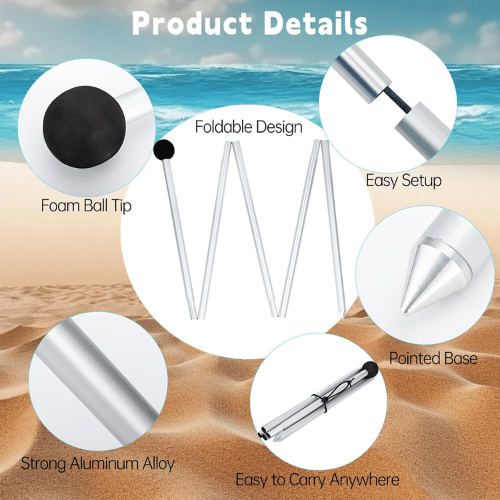 FocusOutdoor® Aluminium Poles for Pop-Up Beach Tent - Image 2