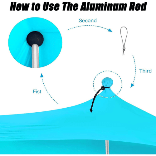 FocusOutdoor® Aluminium Poles for Pop-Up Beach Tent - Image 6