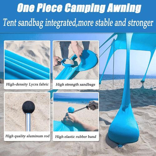 FocusOutdoor® Aluminium Poles for Pop-Up Beach Tent - Image 3