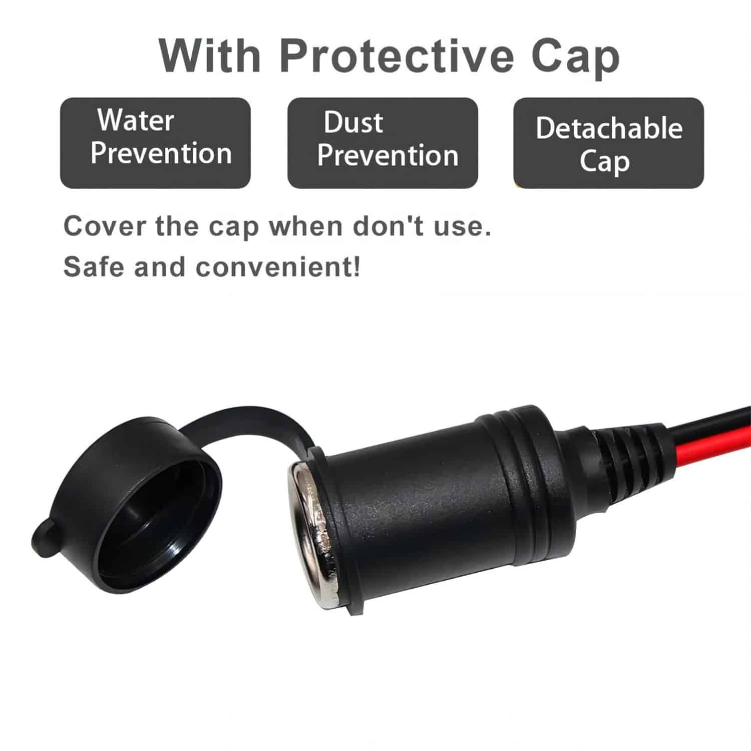 FocusOutdoor® 12V Battery Clip to Cigarette Socket Adapter Cable 4.5m - Image 5