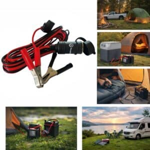 Alternative view of FocusOutdoor® 12V Battery Clip to Cigarette Socket Adapter Cable 4.5m