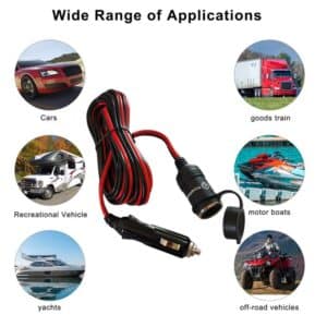 Alternative view of FocusOutdoor® 12V DC Car Extension Cable 4.5m Power Lead