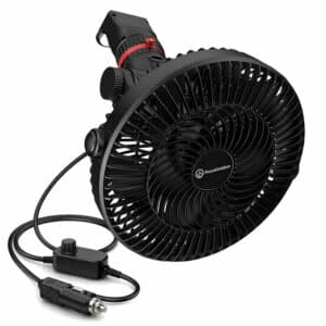 FocusOutdoor 12V High-Power Multi Angle Caravan and Camping Cooling Fan