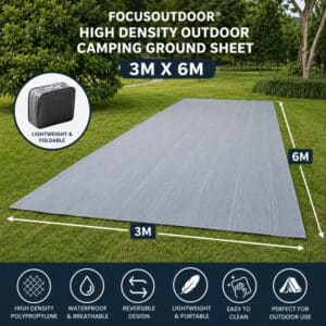 Alternative view of FocusOutdoor® 3m x 6m High Density Lightweight Outdoor Camping Ground Sheet