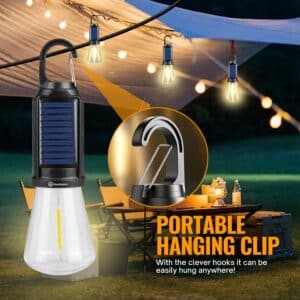 Alternative view of FocusOutdoor® LED Solar USB Rechargeable Camping Light 18cm