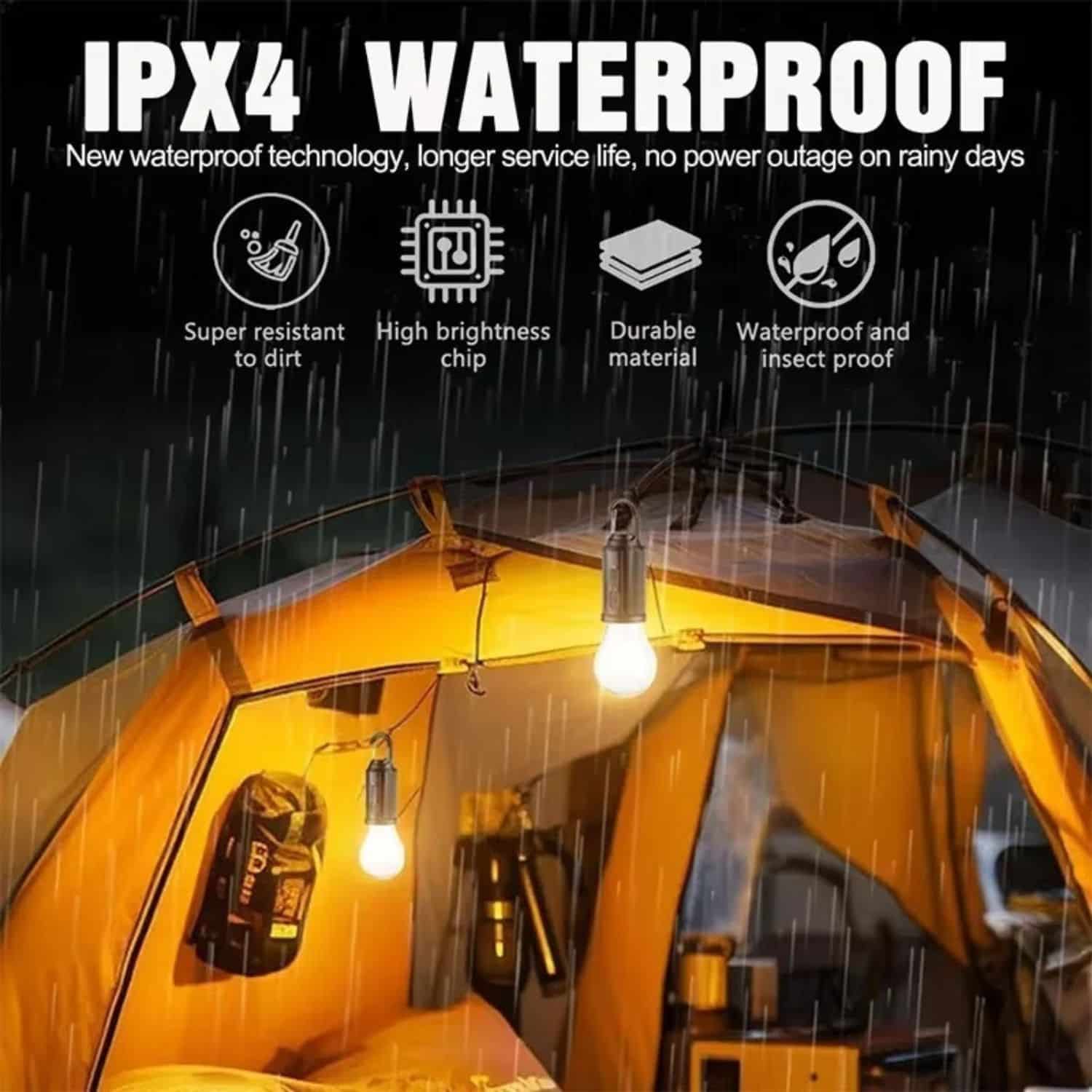 FocusOutdoor® Solar and USB Rechargeable LED Camping Lamp 18cm - Image 6