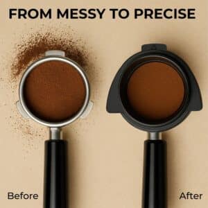 Alternative view of MYSO® Hands-Free 54mm Coffee Dosing Funnel Ring
